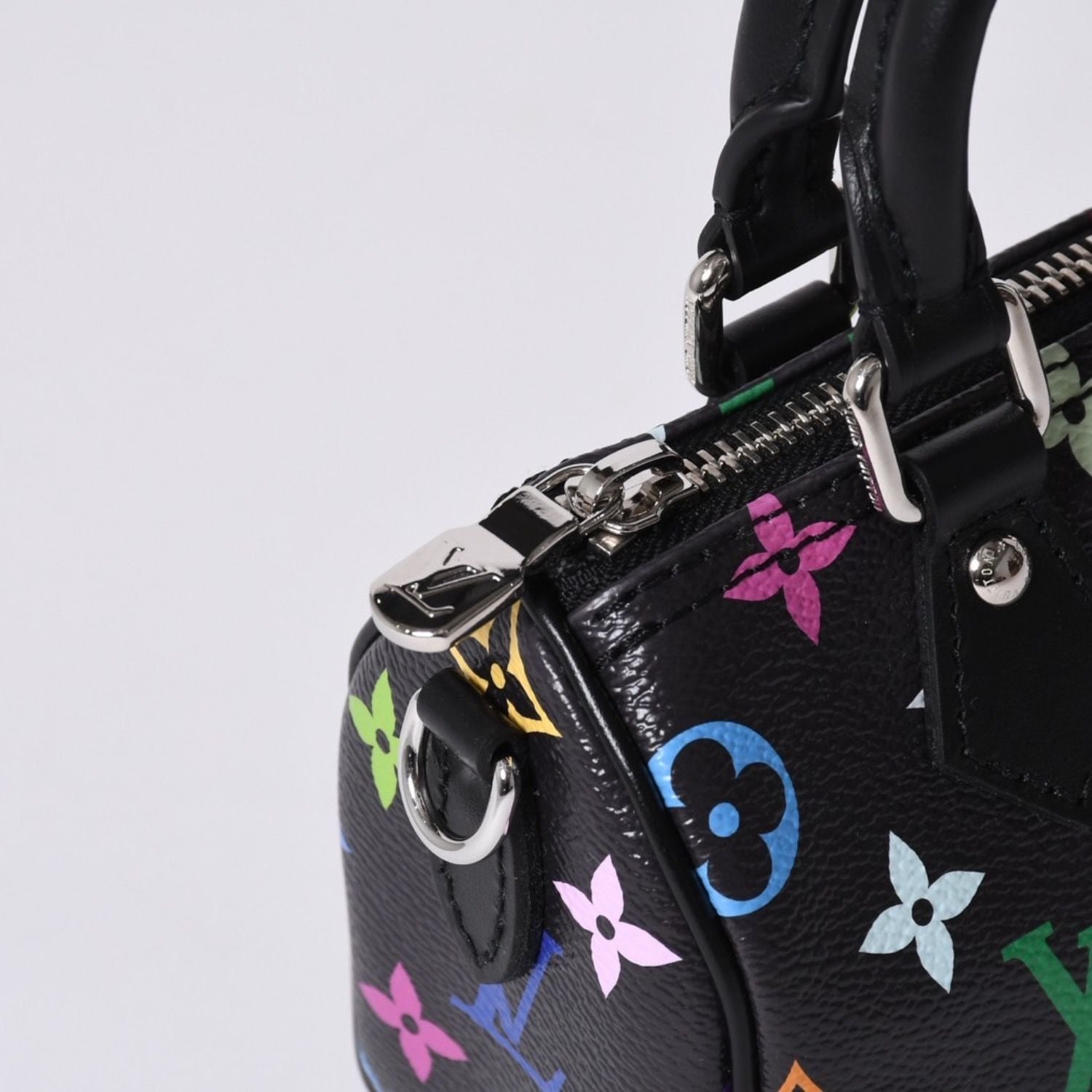 Louis Vuitton Nano Speedy Takashi Murakami Multicolor Black 2-Way Bag Leather — view 5