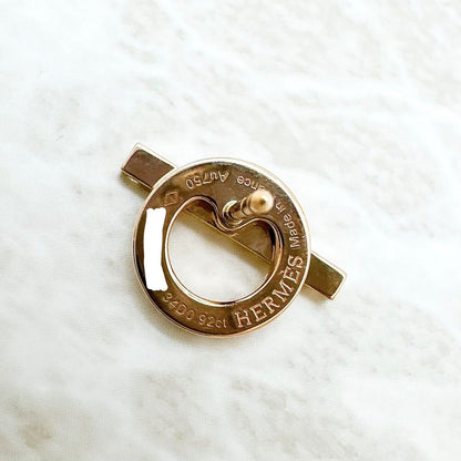 Hermes Finesse Diamond Pink Gold Earrings — view 4