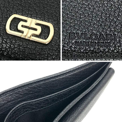 Bvlgari Parentesi Fold Wallet Leather Black — view 3