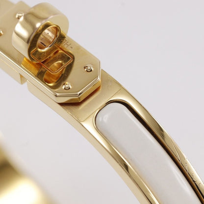 Hermes Mini Click Kelly Gold Plated Enamel Bangle Bracelet — view 5