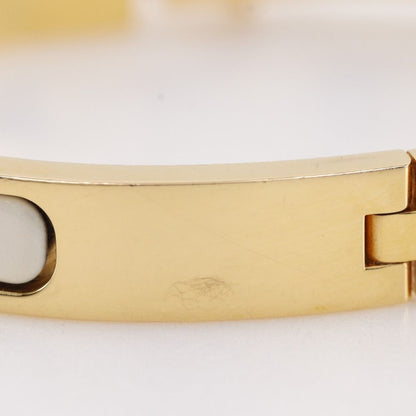 Hermes Mini Click Kelly Gold Plated Enamel Bangle Bracelet — view 9