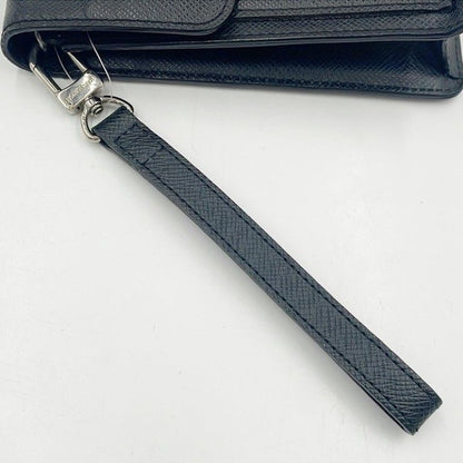 Louis Vuitton Clutch Belair Ardoise Taiga Second Silver — view 6