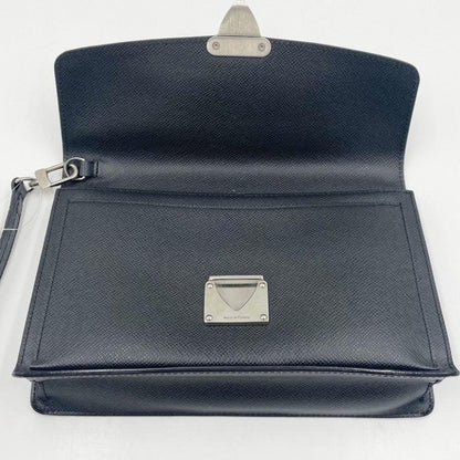 Louis Vuitton Clutch Belair Ardoise Taiga Second Silver — view 8