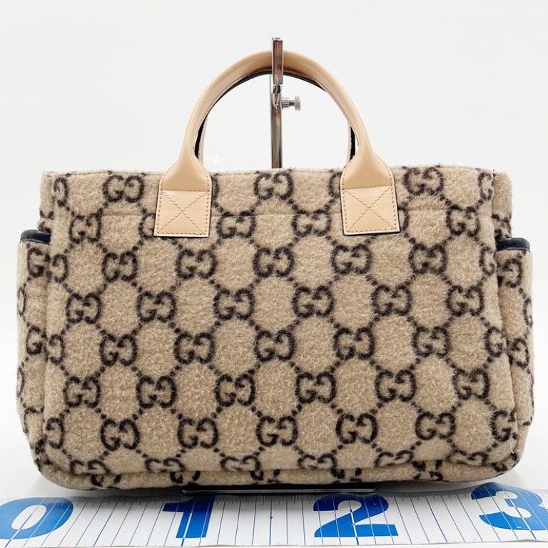 Gucci Handbag Beige Wool Leather — view 2