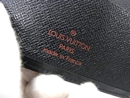 Louis Vuitton Bifold Wallet Epi Porte Billets Cult Cles Monet Black Leather — view 6