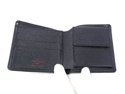 Louis Vuitton Bifold Wallet Epi Porte Billets Cult Cles Monet Black Leather — view 3