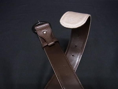Bvlgari Belt Logo Mania Beige Brown Canvas Leather Silver — view 3