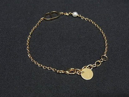 Dior Bracelet CD Logo Pearl Gold Metal — view 2