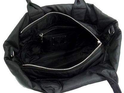 Prada Handbag Tessuto Double Tote Mimetico L Nylon Leopard Print Silver — view 5
