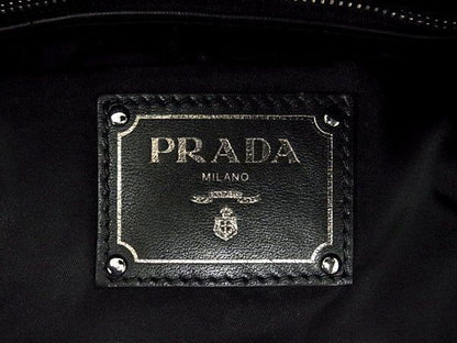 Prada Handbag Tessuto Double Tote Mimetico L Nylon Leopard Print Silver — view 6