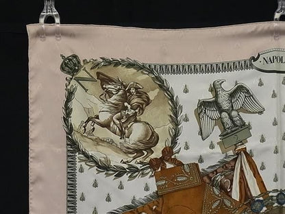 Hermes Scarf Carre 90 Pink Multicolor Silk 100% Napoleon Large — view 2
