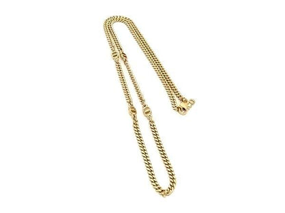 Dior Necklace Gold Metal CD Logo Long
