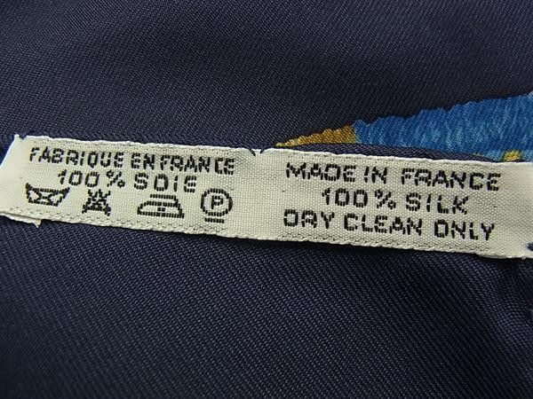 Hermes Scarf Carre 90 Navy Multicolor Silk 100% Cavaliers Peuls Horsemen of the — view 5