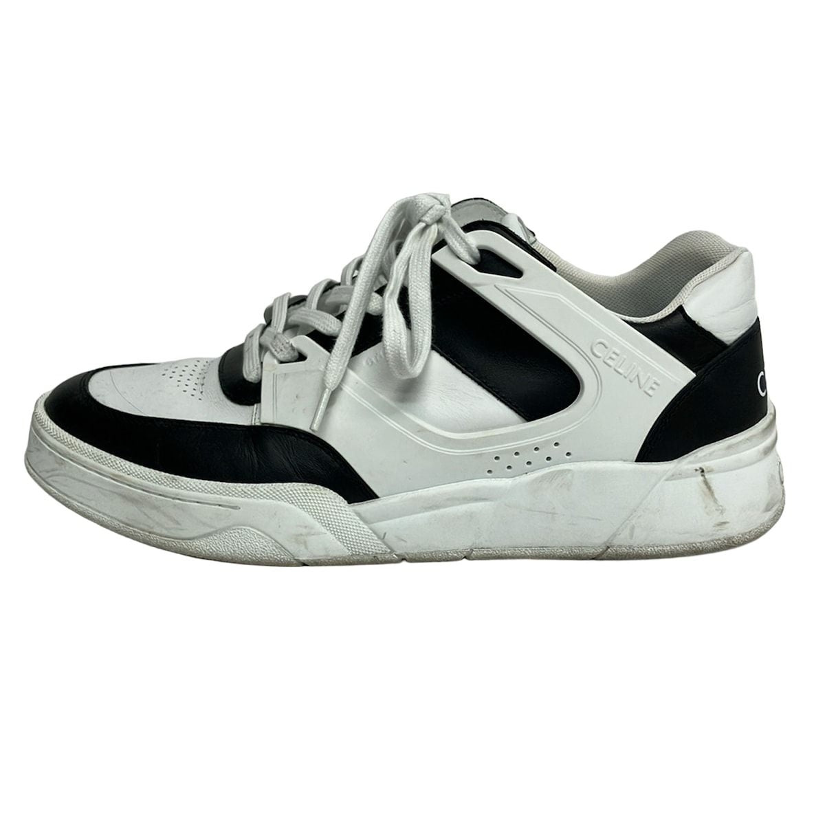 Celine Sneakers 42 Lace Up Low Optic White Black