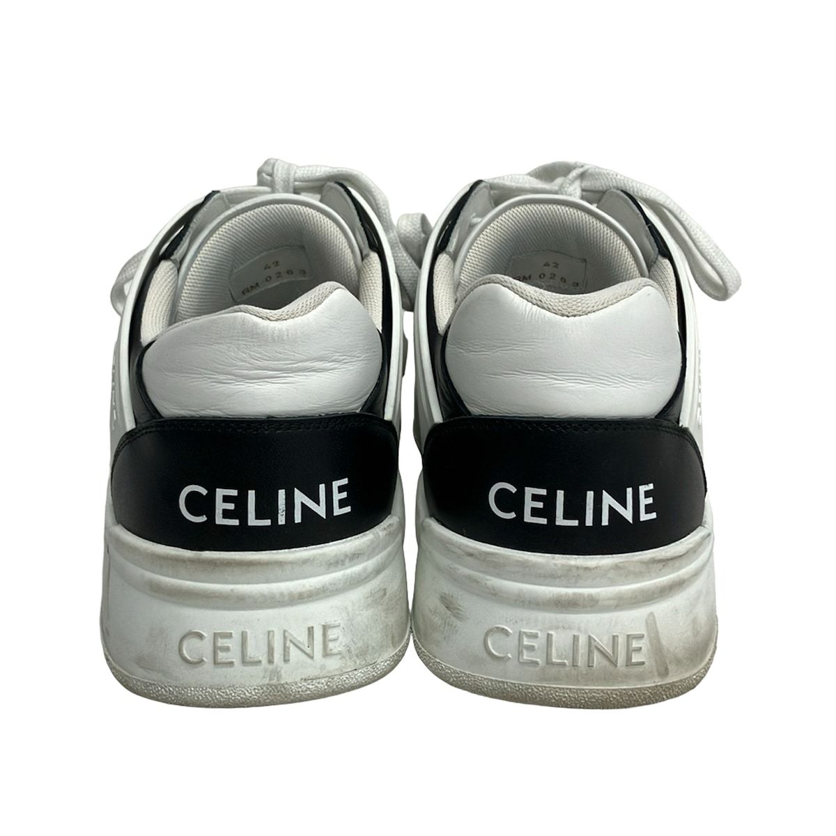 Celine Sneakers 42 Lace Up Low Optic White Black — view 3