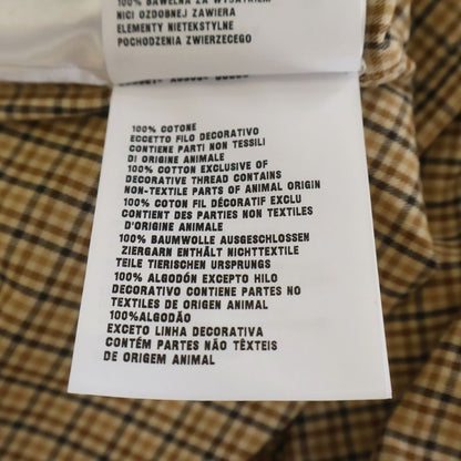 Miu Miu Checked Shirt Front Logo Embroidery Plaid Button Down Jacket Long — view 7