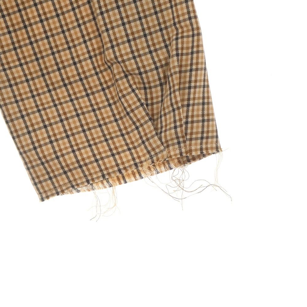 Miu Miu Checked Shirt Front Logo Embroidery Plaid Button Down Jacket Long — view 5
