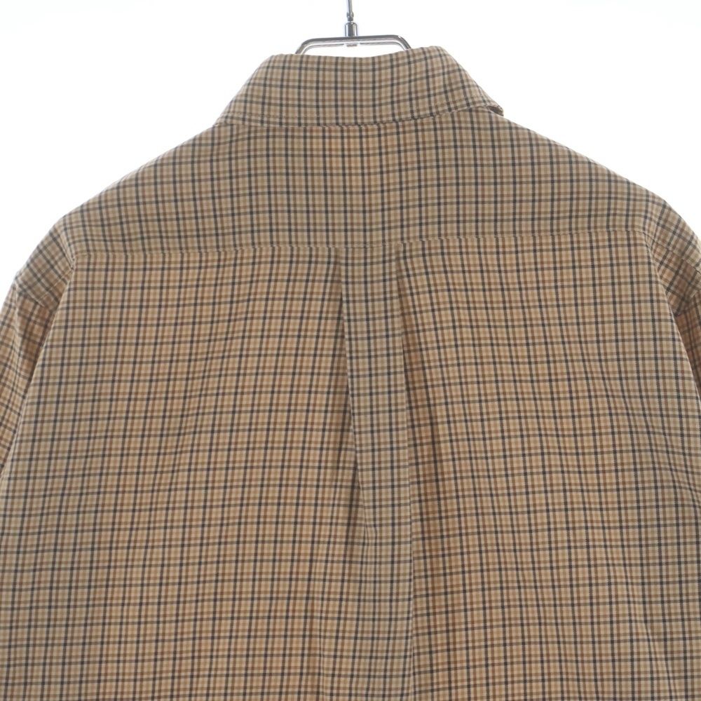 Miu Miu Checked Shirt Front Logo Embroidery Plaid Button Down Jacket Long — view 4