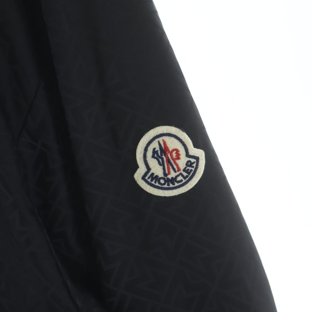 Moncler Vanoise Monogram Jacquard Windbreaker Nylon Jacket Black — view 6