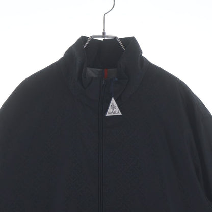 Moncler Vanoise Monogram Jacquard Windbreaker Nylon Jacket Black — view 3