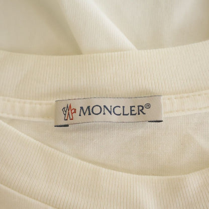 Moncler T-Shirt Neck Logo Crew Short Sleeve White — view 7