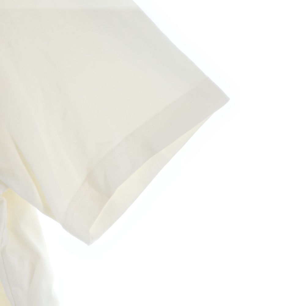 Moncler T-Shirt Neck Logo Crew Short Sleeve White — view 5