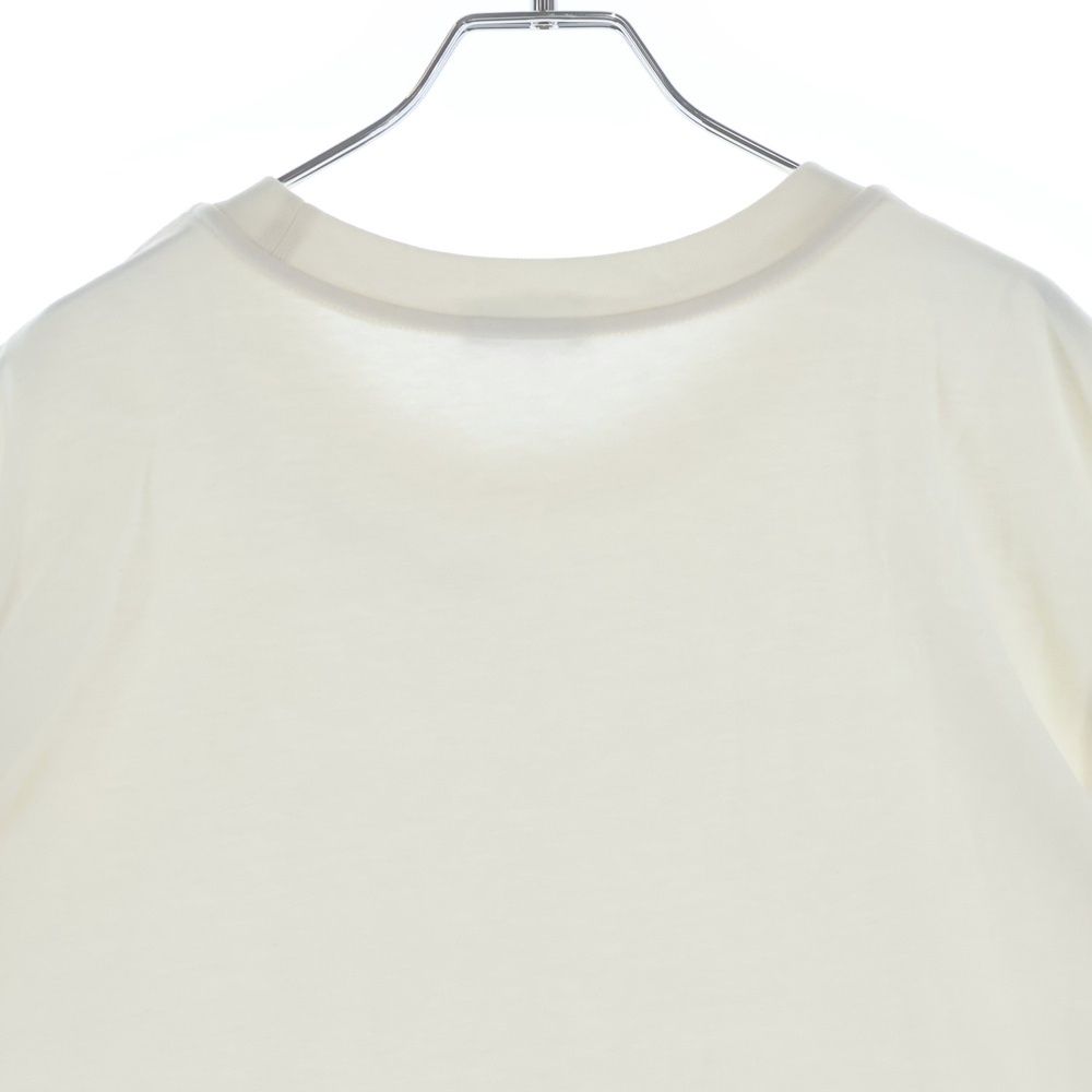 Moncler T-Shirt Neck Logo Crew Short Sleeve White — view 4
