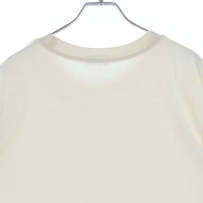 Moncler T-Shirt Neck Logo Crew Short Sleeve White — view 4