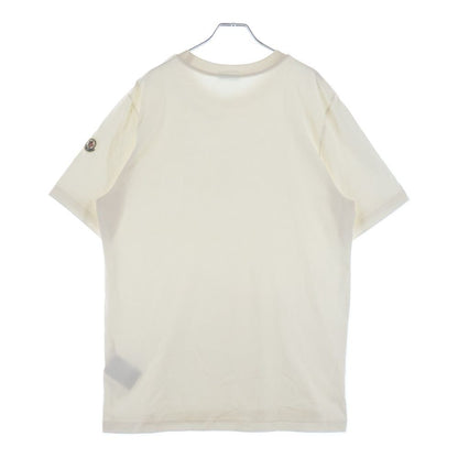Moncler T-Shirt Neck Logo Crew Short Sleeve White — view 2