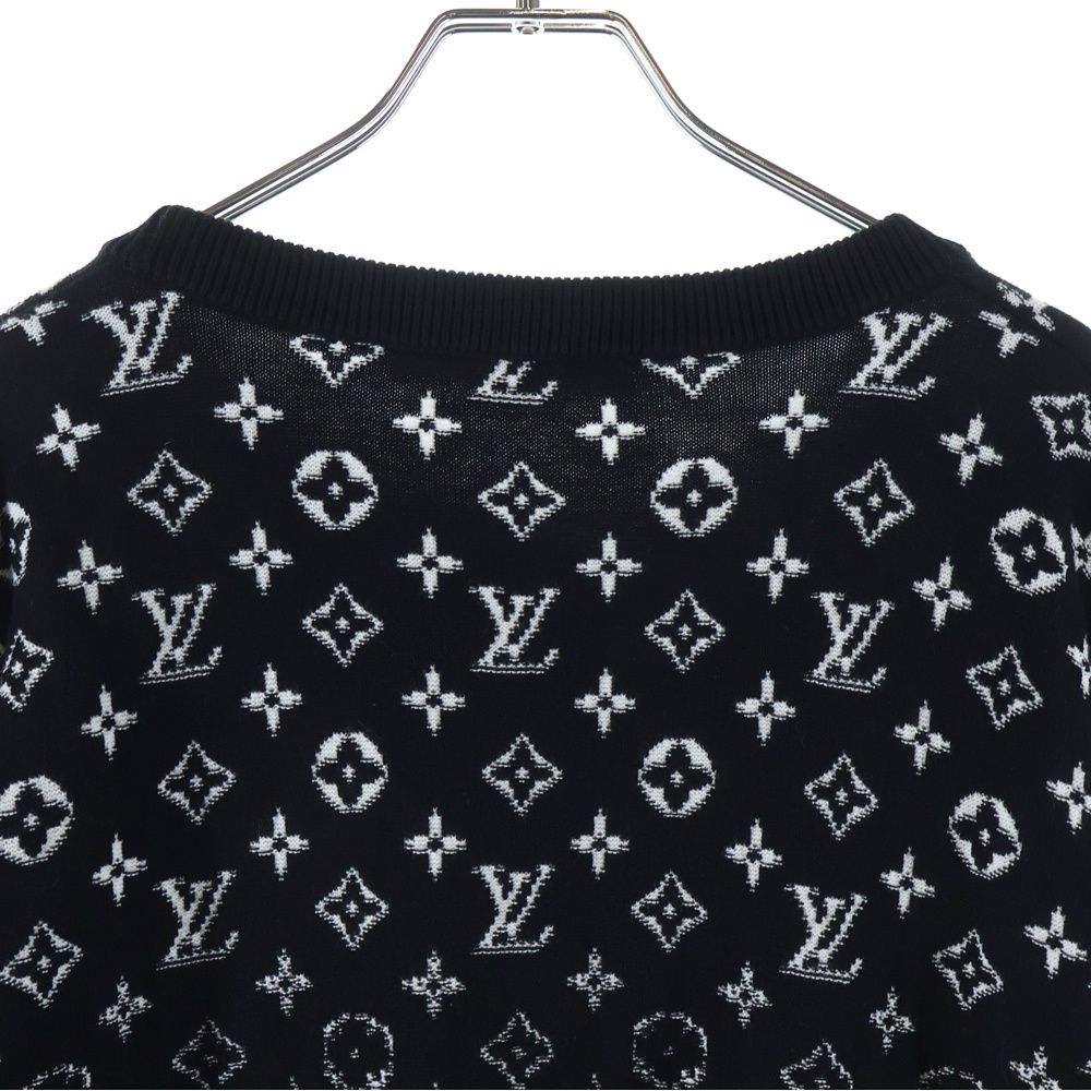 Louis Vuitton Monogram Gradient Sweater Long Sleeve Knit All Over Pattern Black — view 4
