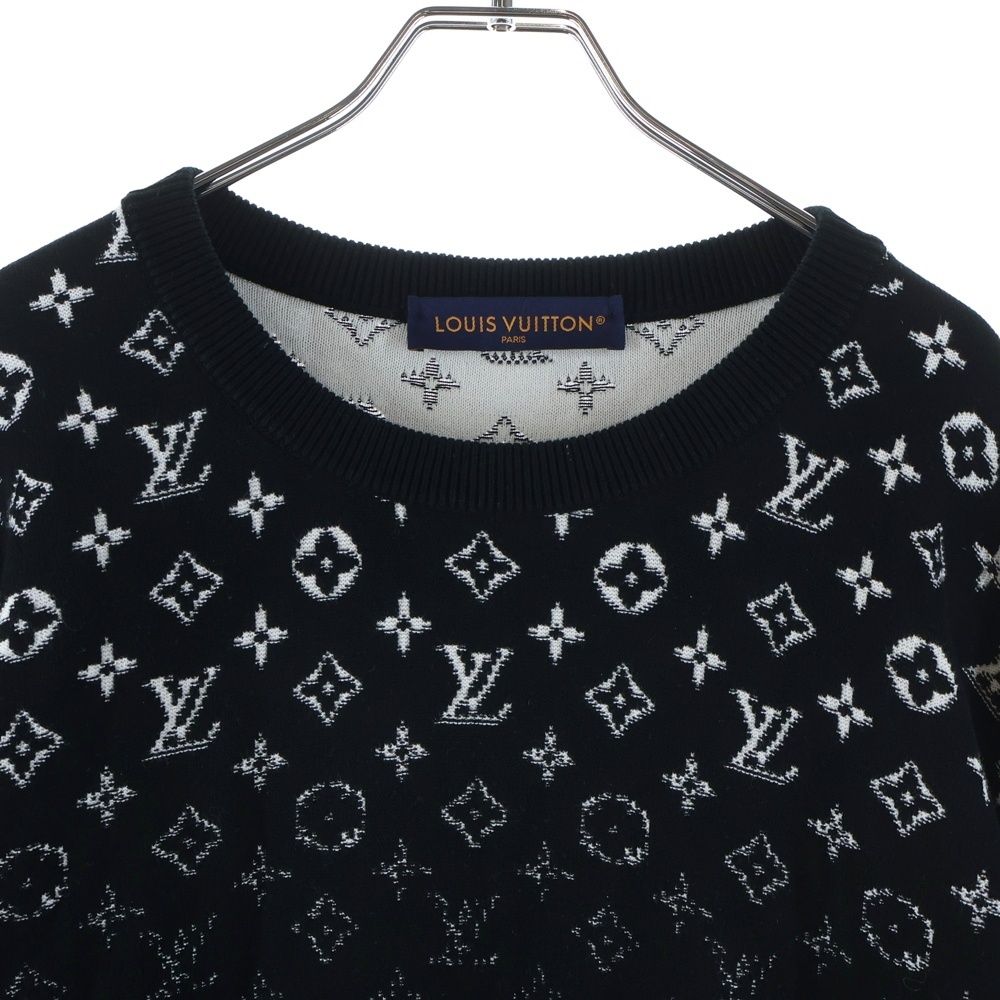 Louis Vuitton Monogram Gradient Sweater Long Sleeve Knit All Over Pattern Black — view 3