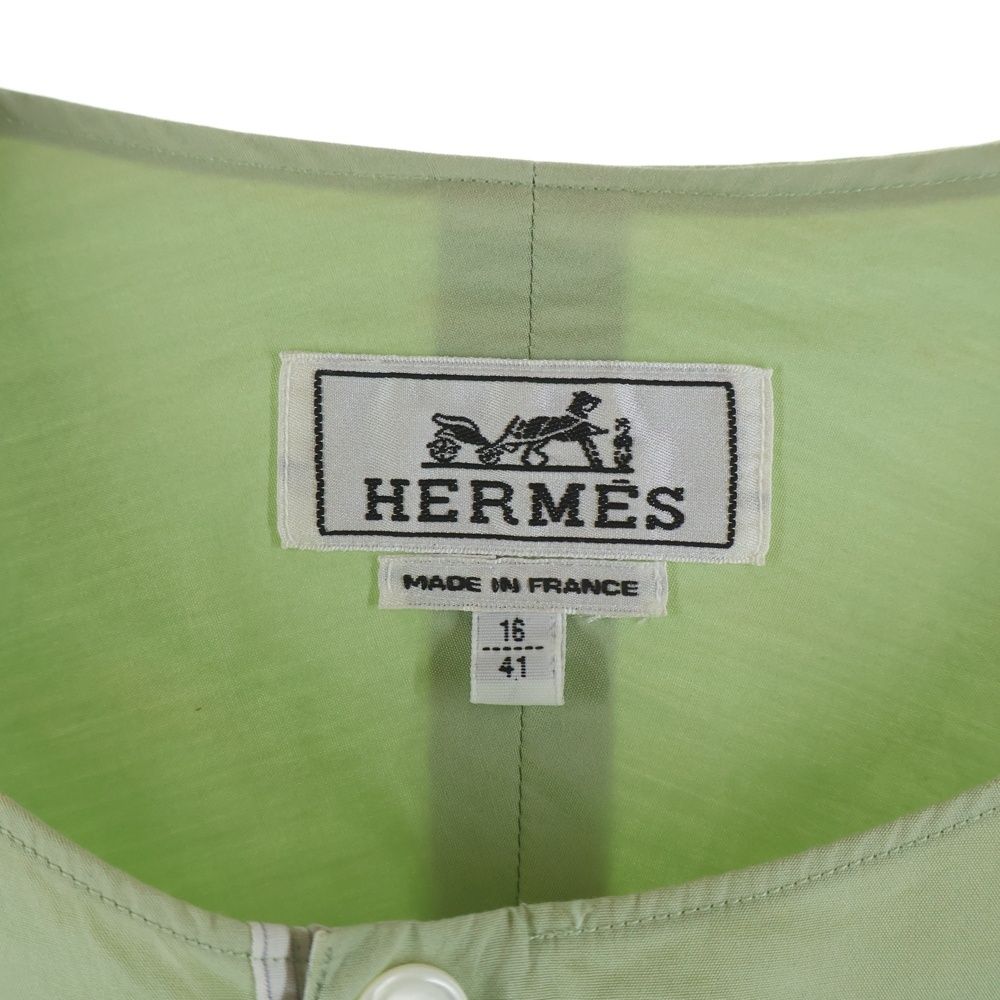 Hermes Colorless Long Sleeve Pullover Shirt Green Sweater — view 7