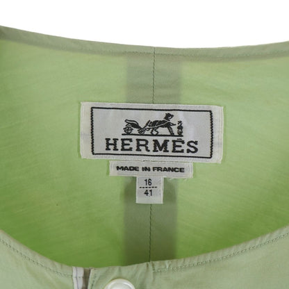 Hermes Colorless Long Sleeve Pullover Shirt Green Sweater — view 7