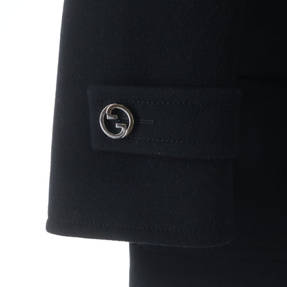 Gucci Double Breasted Wool Coat Black — view 6