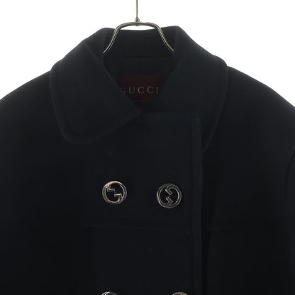 Gucci Double Breasted Wool Coat Black — view 3