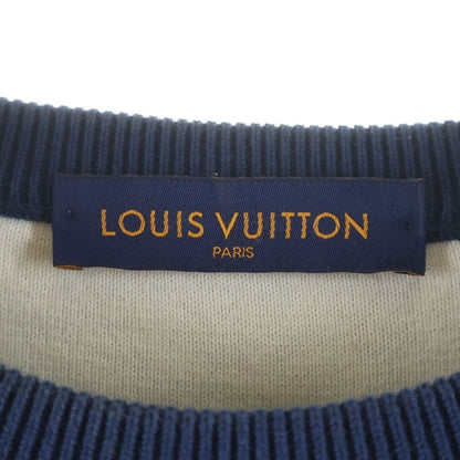 Louis Vuitton Monogram Gradient Crew Neck Long Sleeve Knit Sweater Navy Uso — view 6