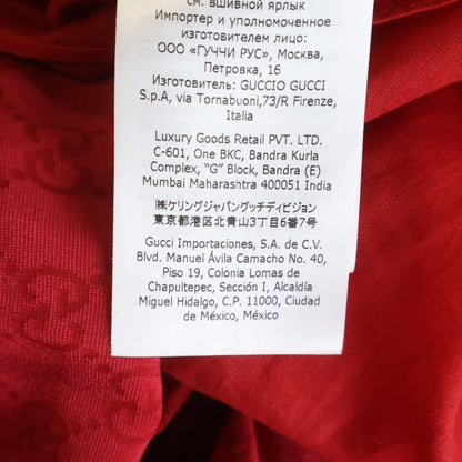 Gucci GG All Over Collar Sequin Silk Dress Red Kids — view 8
