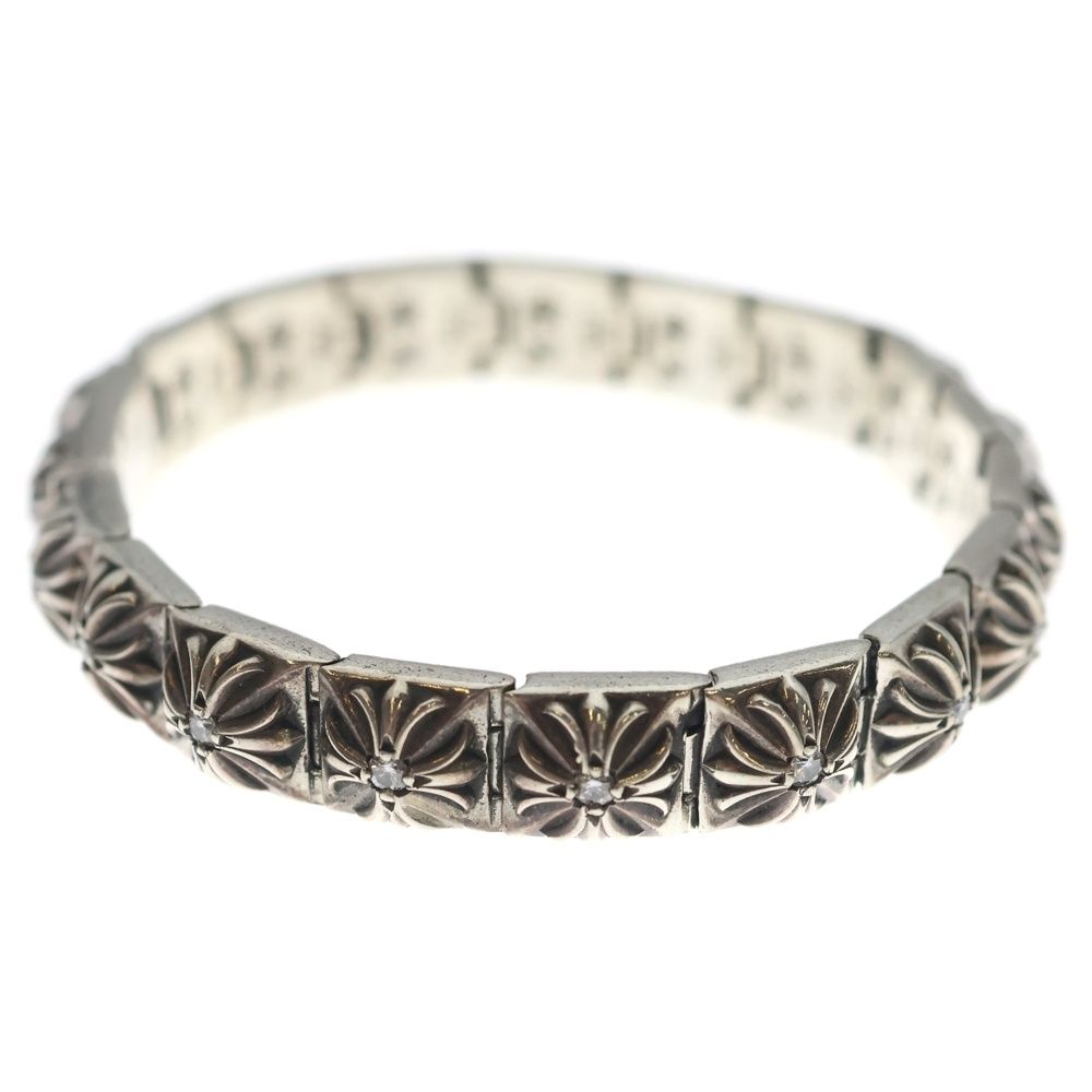 Chrome Hearts Pyramid Pls Lnk P Dmnd 4 1 Plus Link Pave Diamond Bracelet Silver — view 3