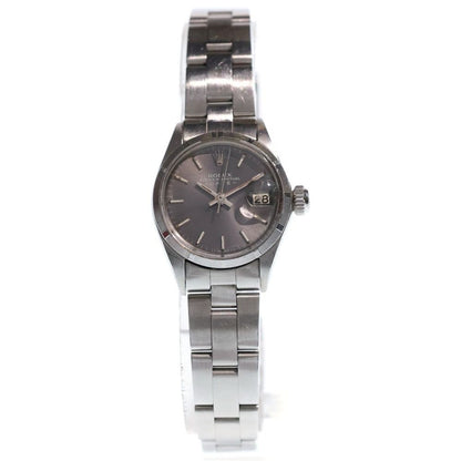 Rolex Oyster Perpetual Date Gray Dial Stainless Steel Automatic SS at Watch