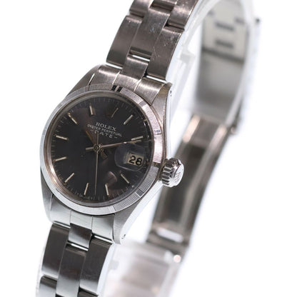 Rolex Oyster Perpetual Date Gray Dial Stainless Steel Automatic SS at Watch — view 4