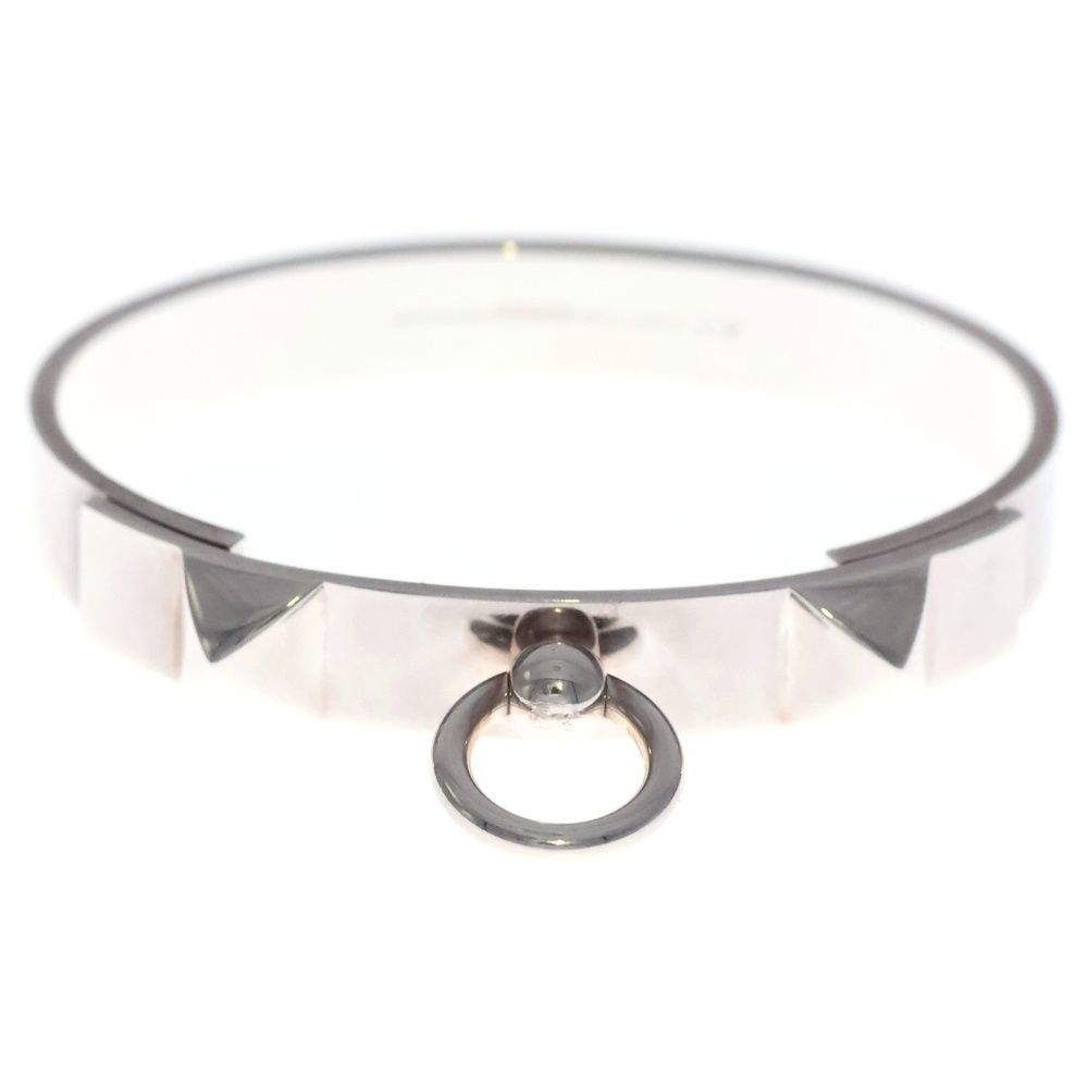 Hermes Collier de Chien Bangle Bracelet Silver — view 4