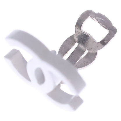 Chanel CC Logo Earrings White — view 6