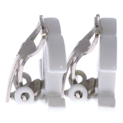 Chanel CC Logo Earrings White — view 3