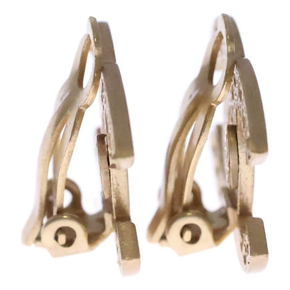 Chanel CC Logo Perforated Star Earrings Gold — view 3