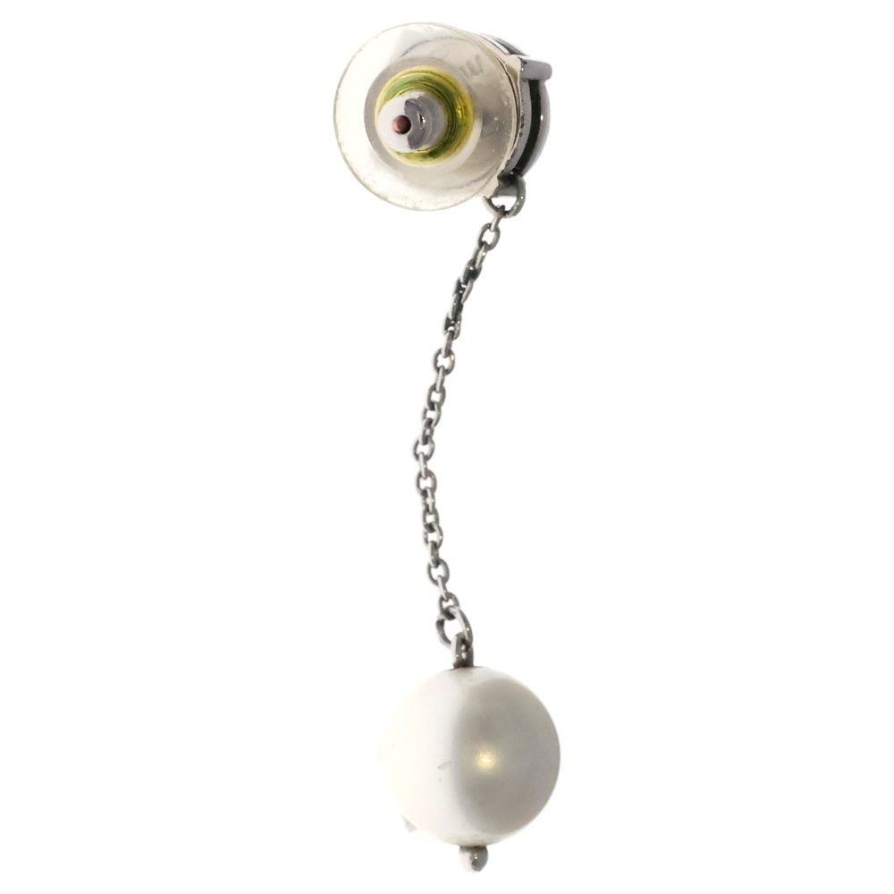 Miu Miu Logo Line Stone Earrings Silver — view 2