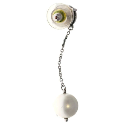 Miu Miu Logo Line Stone Earrings Silver — view 2