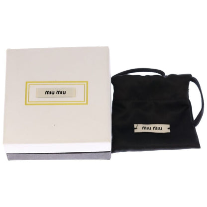 Miu Miu Logo Line Stone Earrings Silver — view 6