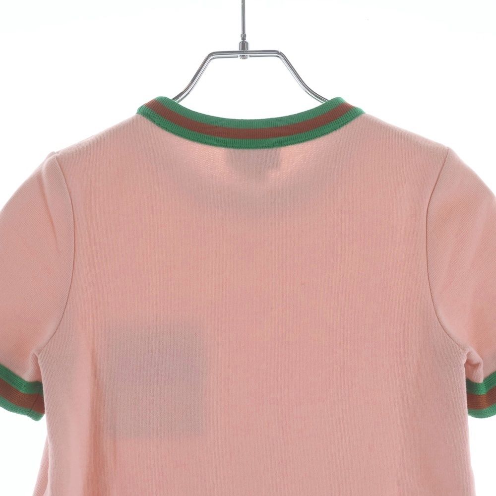 Gucci Horsebit Cotton Dress Pink Kids — view 4