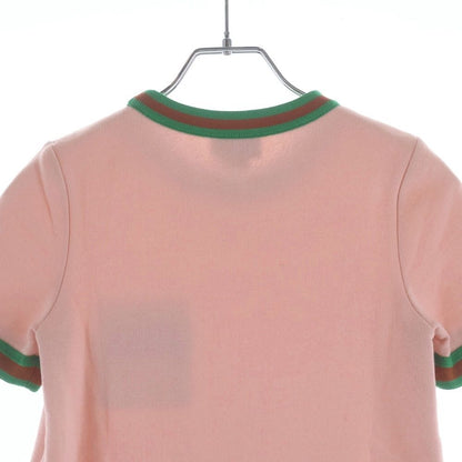 Gucci Horsebit Cotton Dress Pink Kids — view 4