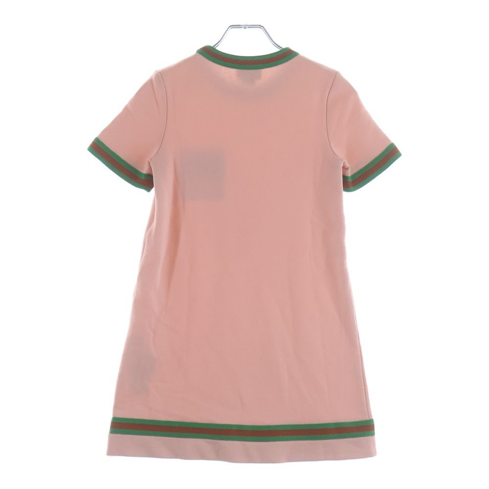 Gucci Horsebit Cotton Dress Pink Kids — view 2
